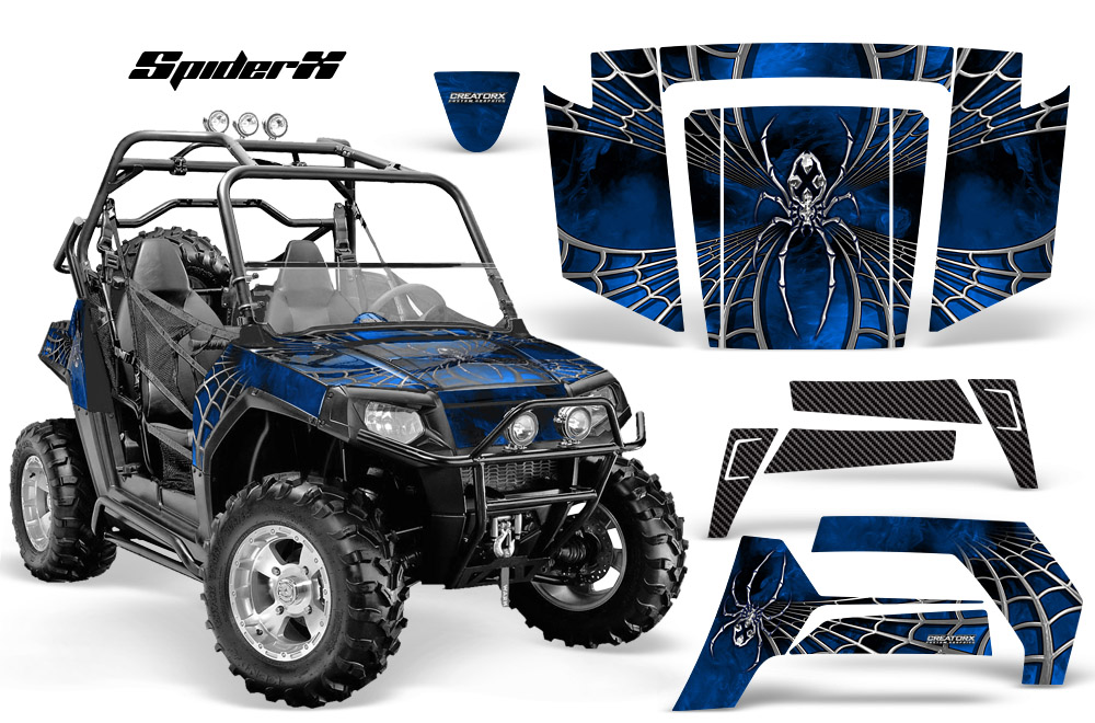 Polaris RZR 800 2006-2010 Graphics Kit SpiderX Blue